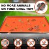 Silicone Griddle Mat Food Grade Silicone Grill Mat Protect the Top Surface from Insects by Magnetic Blackstone 17 inch Silicone Griddle Cover in Orang