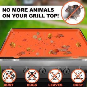 Silicone Griddle Mat 28 inch Food Grade Silicone Grill Mat Protect the Top Surface from Insects by Magnetic Blackstone Silicone Griddle Cover in Orang