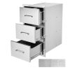 VEVOR Outdoor Kitchen Drawers 16" W x 28.5" H x 20.5" D, Flush Mount Triple Access BBQ Drawers Stainless Steel with Handle