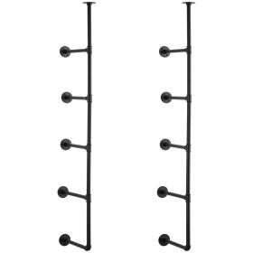 VEVOR Industrial Pipe Shelf 5 Tier 2PCS 11.8in W Wall-Mount Planks NOT Included