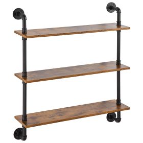 VEVOR Industrial Pipe Shelf 3 Tier 32x7.87in Wall-Mount for Kitchen Bedroom