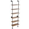 VEVOR Industrial Pipe Shelf 6 Tier 24x9.84in Wall-Mount for Kitchen Bedroom
