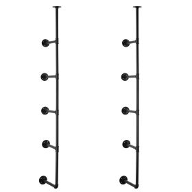 VEVOR Industrial Pipe Shelf 5 Tier 2PCS 9.84in W Wall-Mount Planks NOT Included
