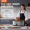 VEVOR Electric Roaster Oven, 26 QT Turkey Roaster Oven with Self-Basting Lid, 1450W Roaster Oven with Defrost & Warm Function, Adjustable Temperature