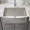 33 in.* 22 in. *10 in. Under-mount Single Bowl T-304 Stainless Steel Ledge Workstation Apron Front Farmhouse Kitchen Sink