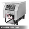 VEVOR Commercial Conveyor Toaster, 150 Slices / Hour, 1340W Stainless Steel Heavy Duty Industrial Toasters w/ 7 Speed Options