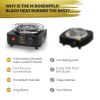 Black Hookah Coal Burner for Hookah Cubes 500W with grid BLACK HEAT Hookah Charcoal Burner Electric for Shisha Durable 304 Steel Coil