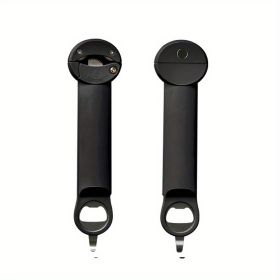 1pc, Jar Opener, Adjustable Bottle Opener For Weak Hands, Non-Slip Can Opener, Fridge Magnet For Senior Arthritis Fits 0.98-3.74inch Lids (Color: Black)