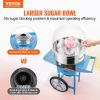 VEVOR Electric Cotton Candy Machine with Cart, 1000W Commercial Candy Floss Maker with Cover, Stainless Steel Bowl, Sugar Scoop and Drawer