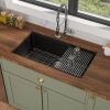 30in. / 32in. / 33in. Undermount Quartz Kitchen Sink Single Bowl Kitchen Sink Granite Composite Sink with Masonry Black Finish